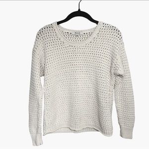 Madewell Pearl Ivory Open-Stitch Knit Sweater Womens XS